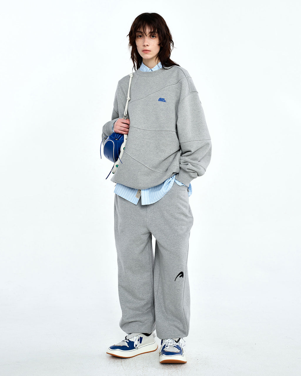 Ader Error - A-peec logo sweatpants (Gray) product image 1 | TRAB K-Fashion Australia