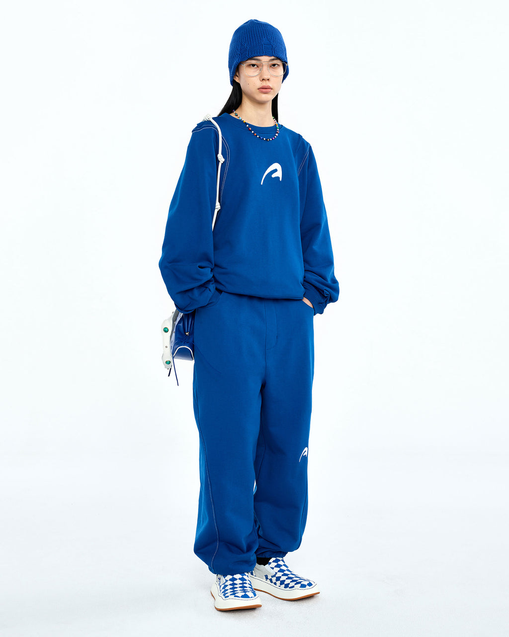 Ader Error - A-peec logo sweatpants (Z-Blue) product image 1 | TRAB K-Fashion Australia