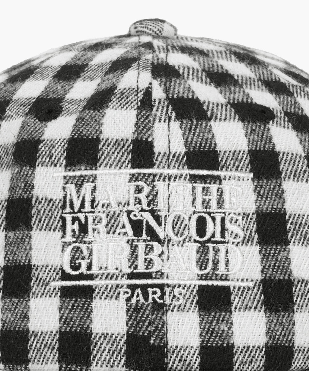 Marithe & Francois Girbaud - Small Classic Logo Check Flat Brim Cap (Black) product image 3 | TRAB K-Fashion Australia