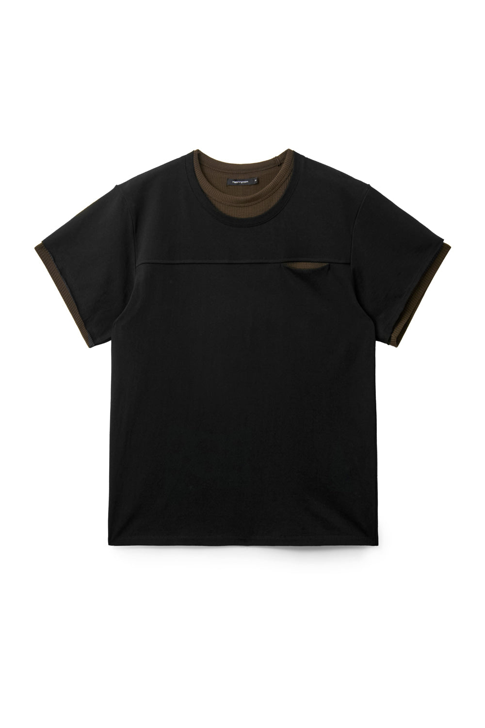 Hatchingroom - Double Neck Tee (Black) product image 1 | TRAB K-Fashion Australia