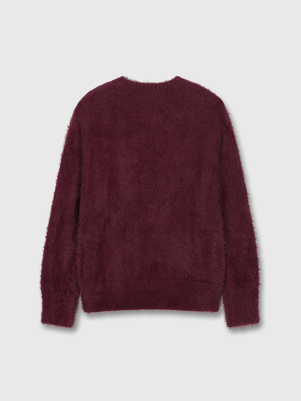 Tonywack - Faux Fur Crew-Neck Top (Burgundy) product image 10 | TRAB K-Fashion Australia