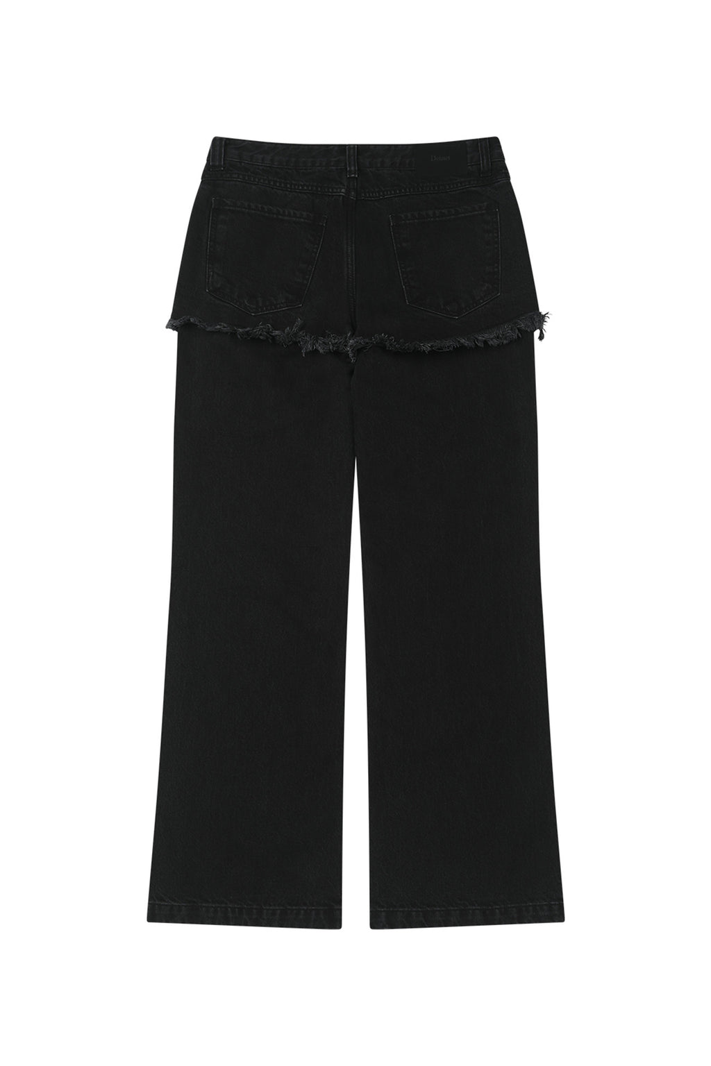 Deinet - Layered Semi Bootscut Denim Pants (Black) product image 10 | TRAB K-Fashion Australia