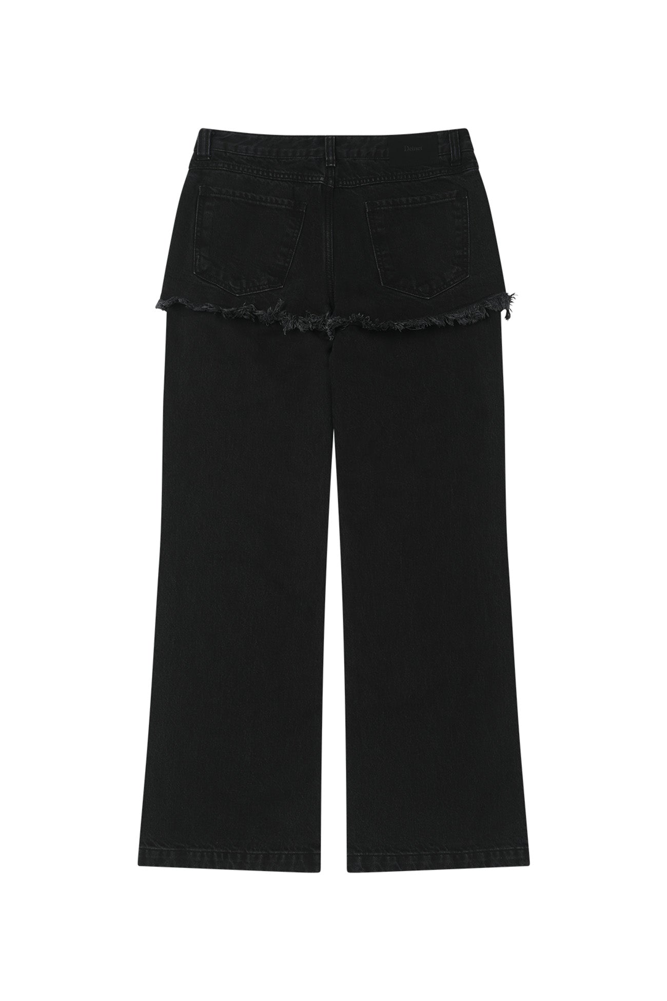 Deinet - Layered Semi Bootscut Denim Pants (Black) product image 10 | TRAB K-Fashion Australia