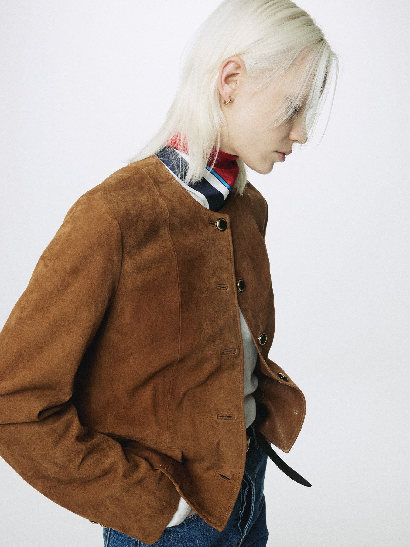 Tonywack - Suede Blouson Jacket (Saddle Brown) product image 5 | TRAB K-Fashion Australia