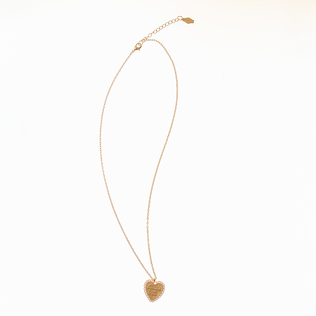 Towtow Archive - Heart Crochet Pendant Necklace (Gold) product image 1 | TRAB K-Fashion Australia