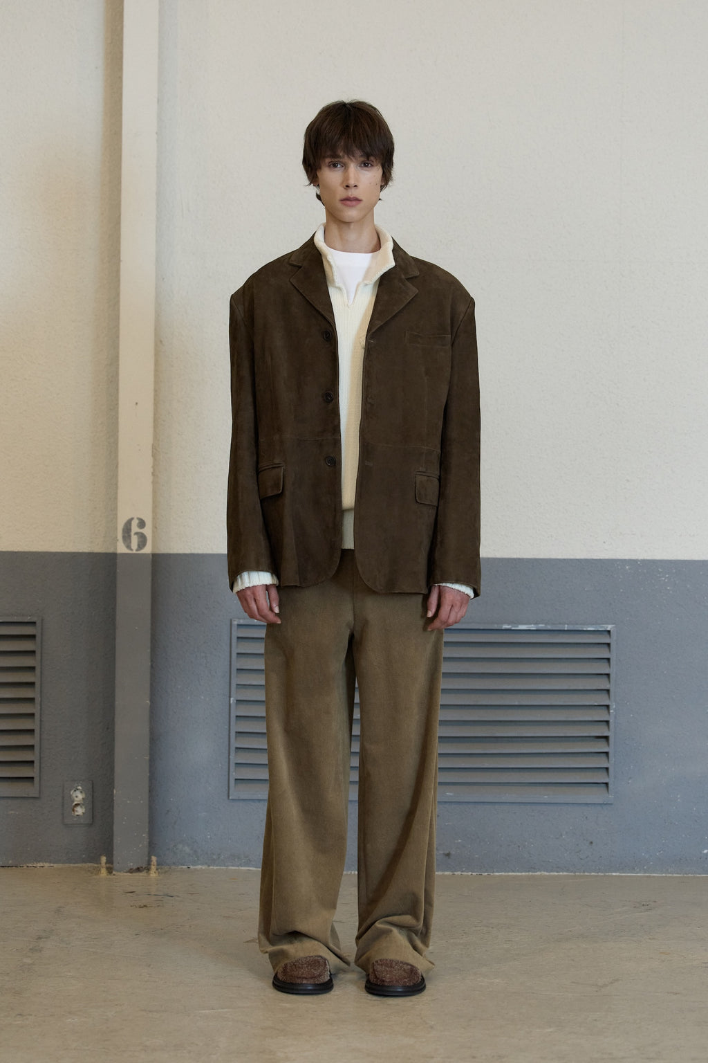 STU - Goat Suede Blazer Brown (OC) product image 1 | TRAB K-Fashion Australia