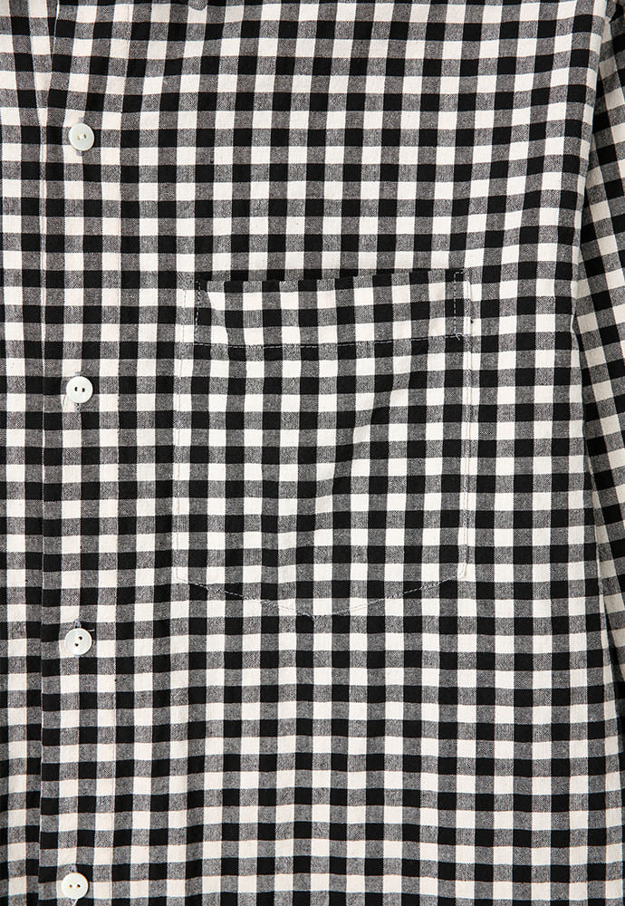 Art if acts - Gingham Check Oxford Shirt (Cream/Black) product image 11 | TRAB K-Fashion Australia