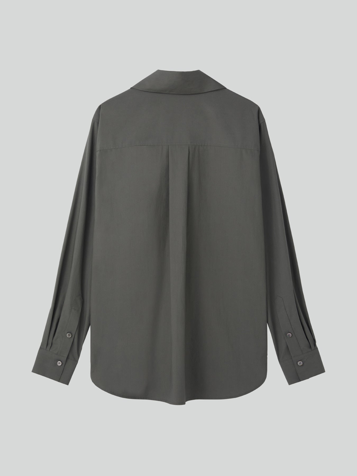 Recto - Powdery Cotton Scarf Shirt (Khakish Grey) product image 12 | TRAB K-Fashion Australia