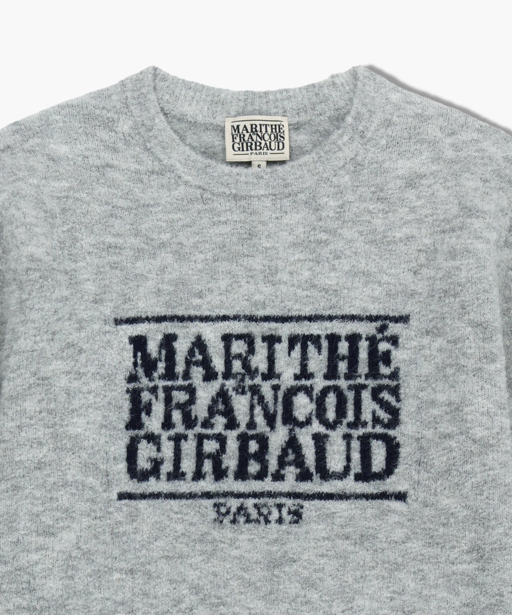 Marithe & Francois Girbaud - Boucle Classic Logo Knit Pullover (Light Gray) product image 8 | TRAB K-Fashion Australia