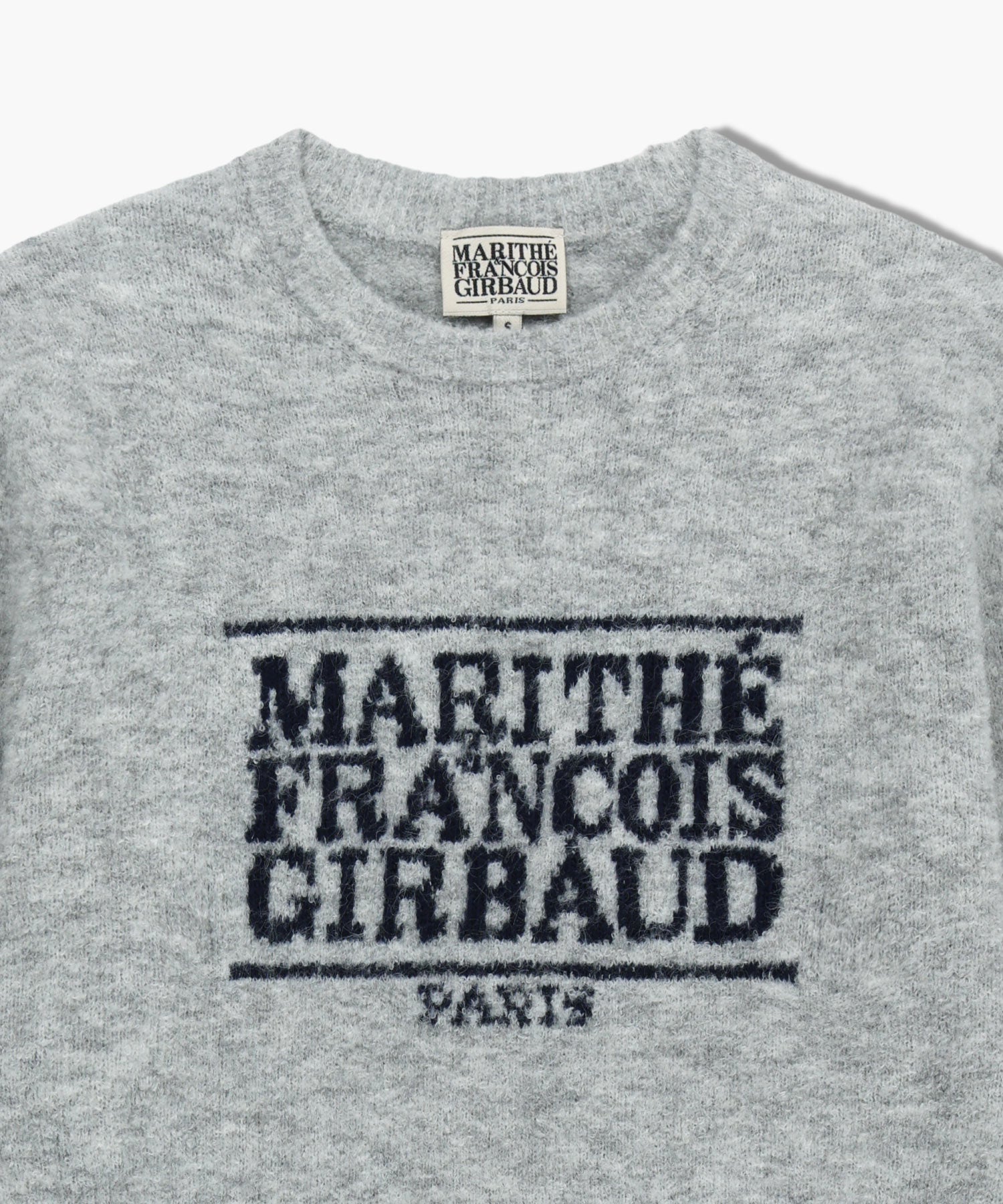 Marithe & Francois Girbaud - Boucle Classic Logo Knit Pullover (Light Gray) product image 8 | TRAB K-Fashion Australia