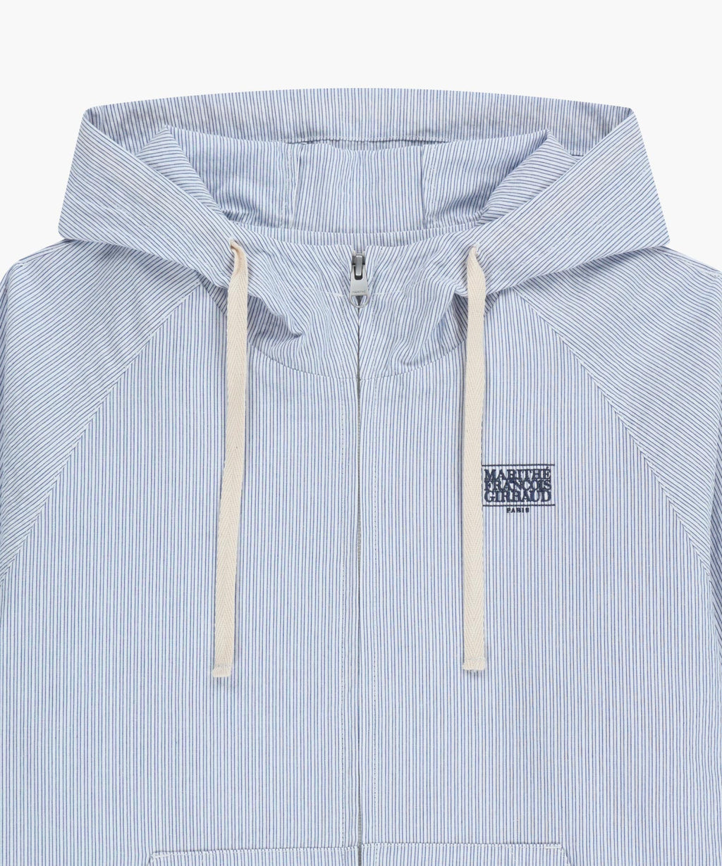 Marithe & Francois Girbaud - Classic Logo Hooded Pattern Jacket (Stripe) product image 11 | TRAB K-Fashion Australia