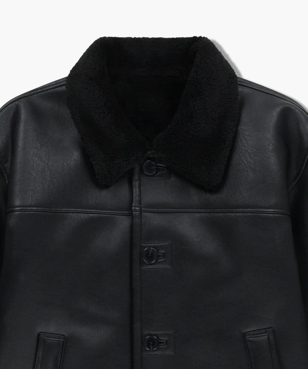 Marithe & Francois Girbaud - Faux Leather Over Fit Mustang Jacket (Black) product image 8 | TRAB K-Fashion Australia