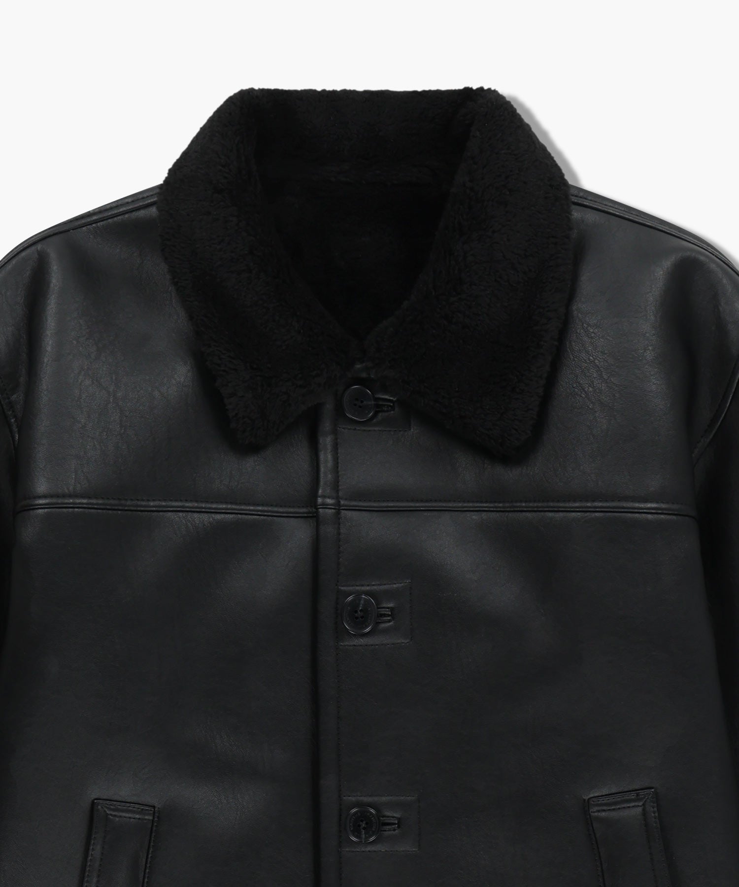 Marithe & Francois Girbaud - Faux Leather Over Fit Mustang Jacket (Black) product image 8 | TRAB K-Fashion Australia