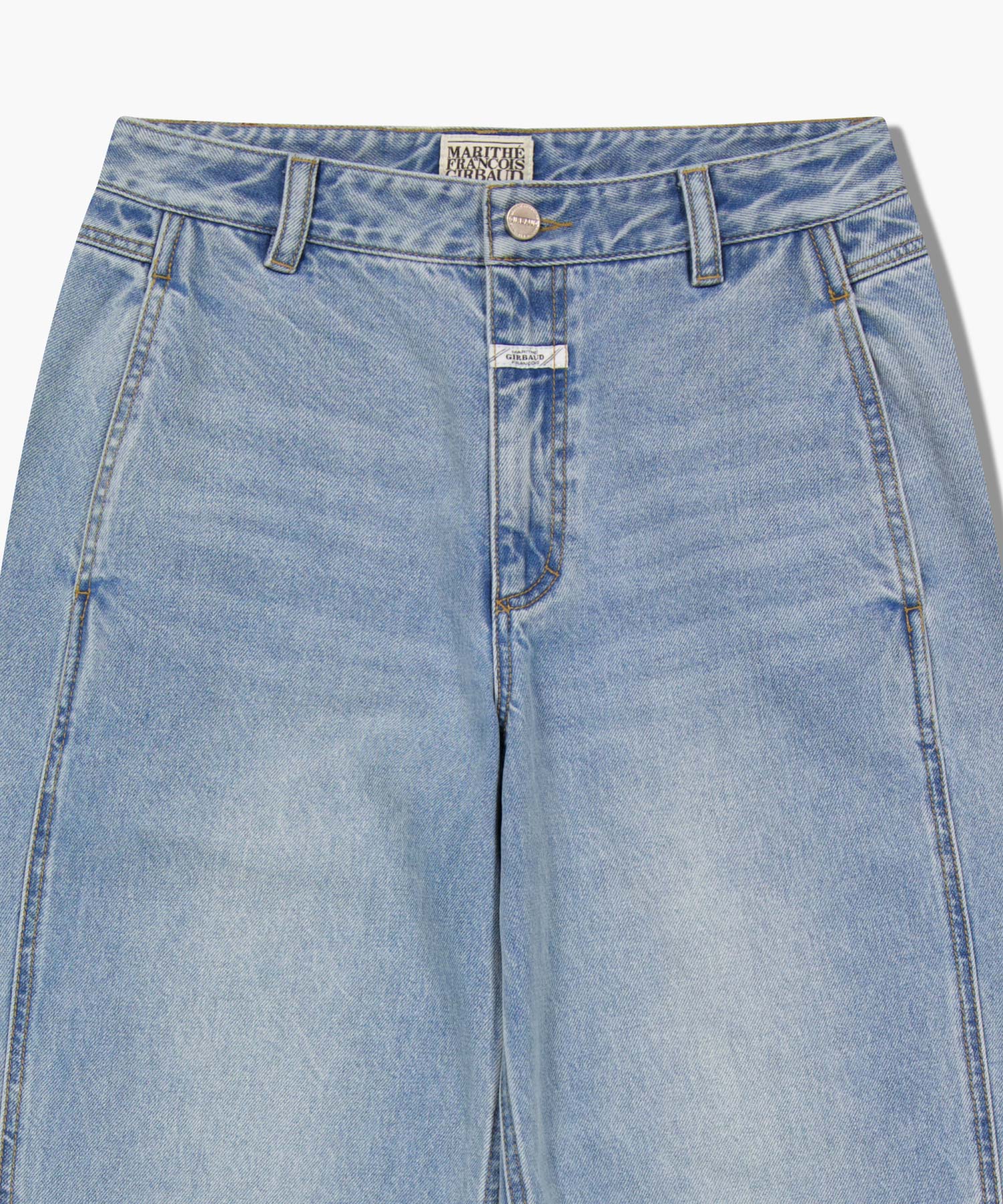 Marithe & Francois Girbaud - Wide Balloon Fit Denim Pants (Light Blue) product image 8 | TRAB K-Fashion Australia