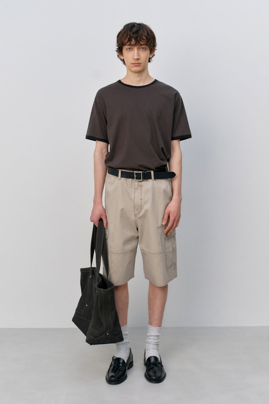 Insilence - HBT Cargo Shorts (Washed Beige) product image 1 | TRAB K-Fashion Australia