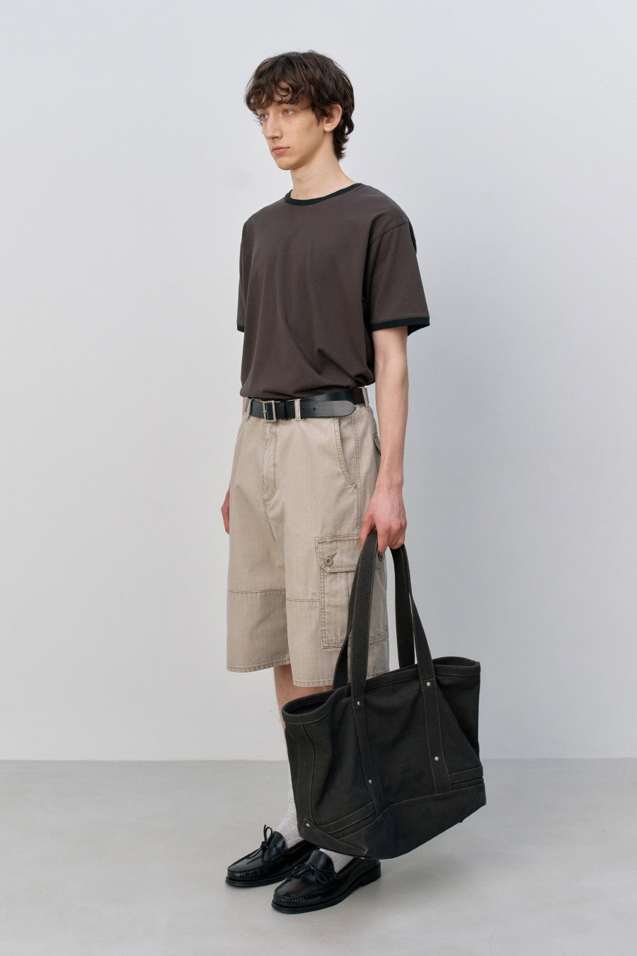 Insilence - Ringer T-shirt (Brown) product image 3 | TRAB K-Fashion Australia