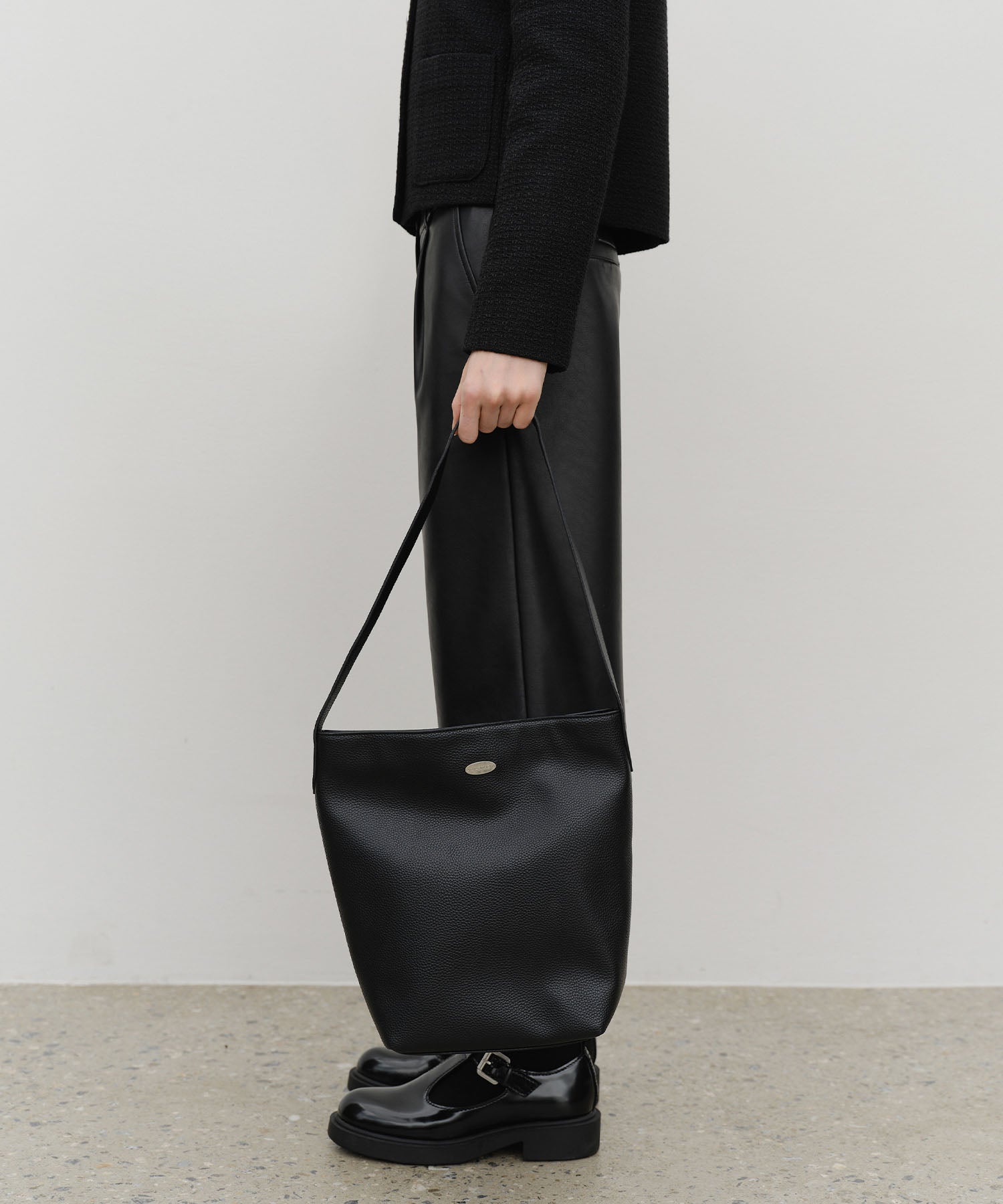 Marithe & Francois Girbaud - Regular Logo Bucket Bag (Black) product image 8 | TRAB K-Fashion Australia