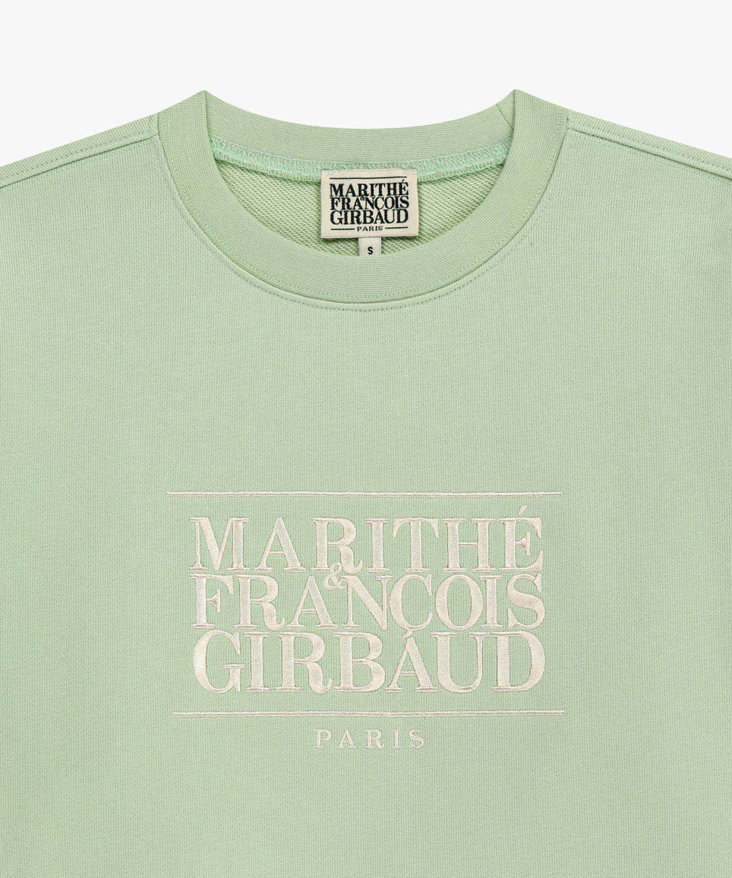 Marithe & Francois Girbaud - Classic Logo Embroidery Sweatshirt (Light Green) product image 8 | TRAB K-Fashion Australia
