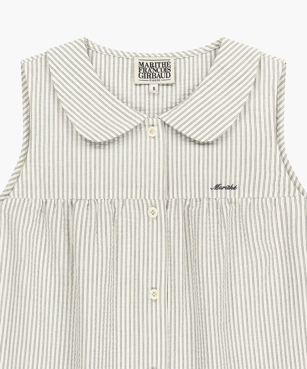 Marithe & Francois Girbaud - Round Collar Sleeveless Blouse (Ivory) product image 11 | TRAB K-Fashion Australia