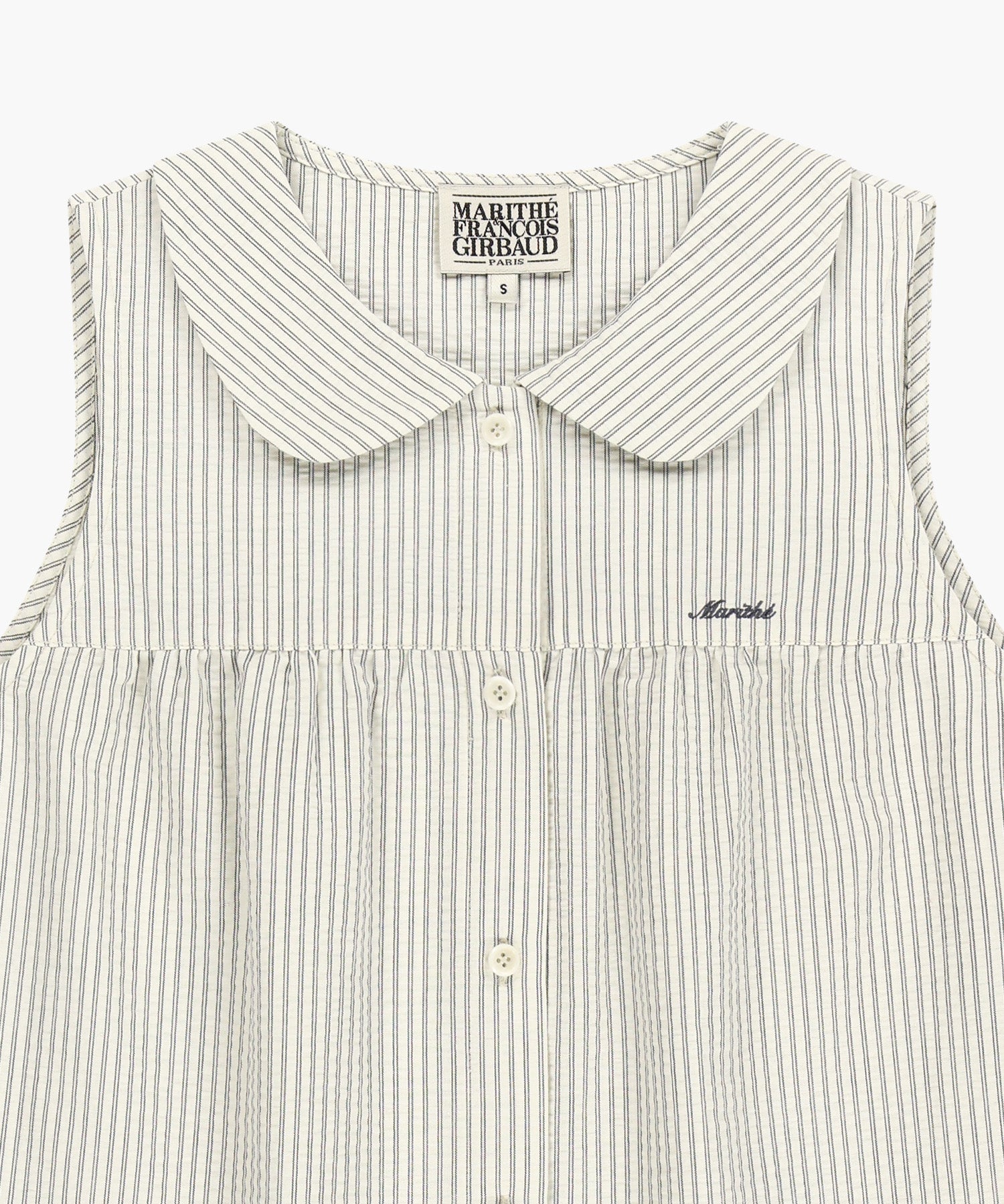 Marithe & Francois Girbaud - Round Collar Sleeveless Blouse (Ivory) product image 11 | TRAB K-Fashion Australia