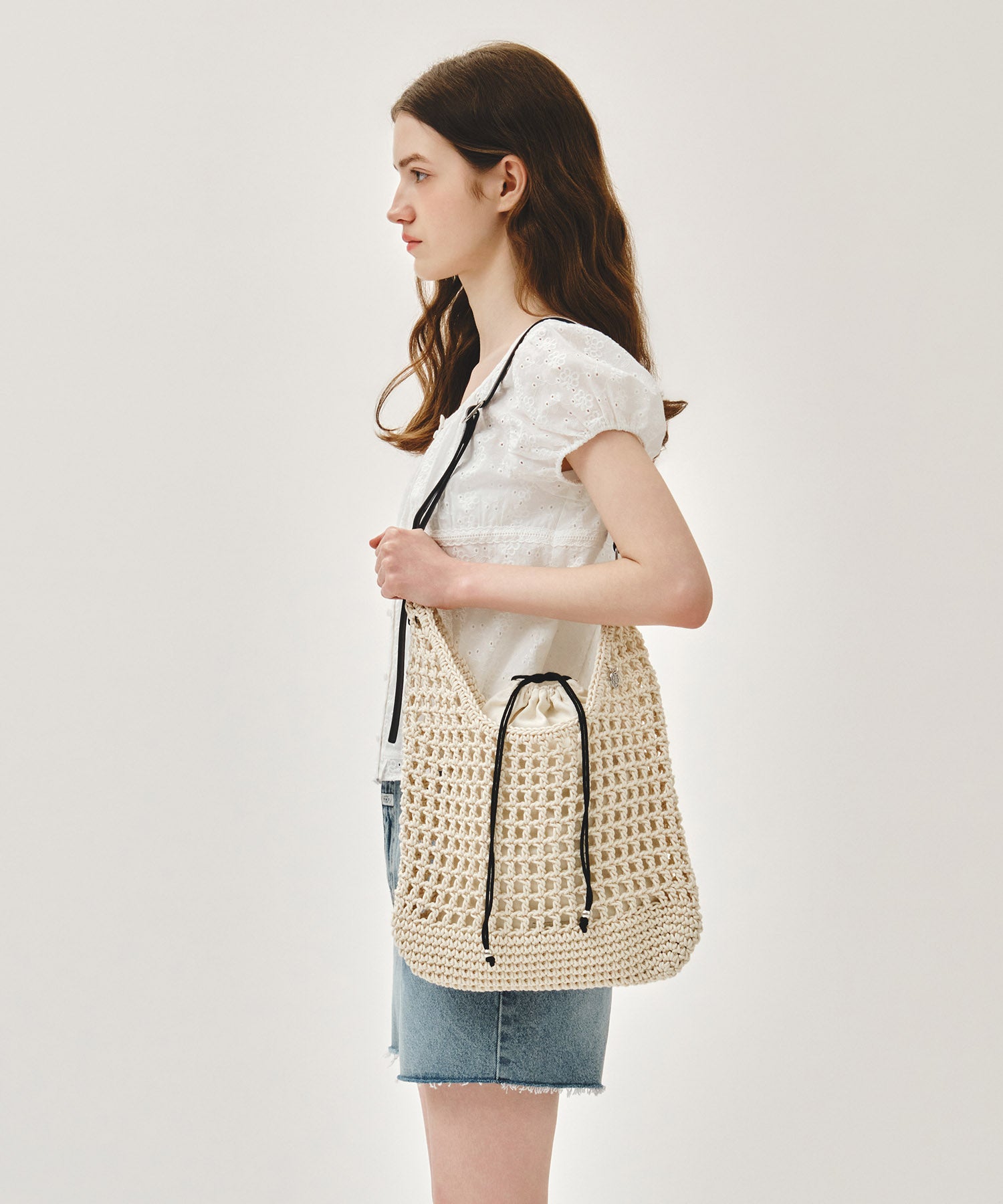 Marithe & Francois Girbaud - Macrame Hobo Bag (Ivory) product image 8 | TRAB K-Fashion Australia