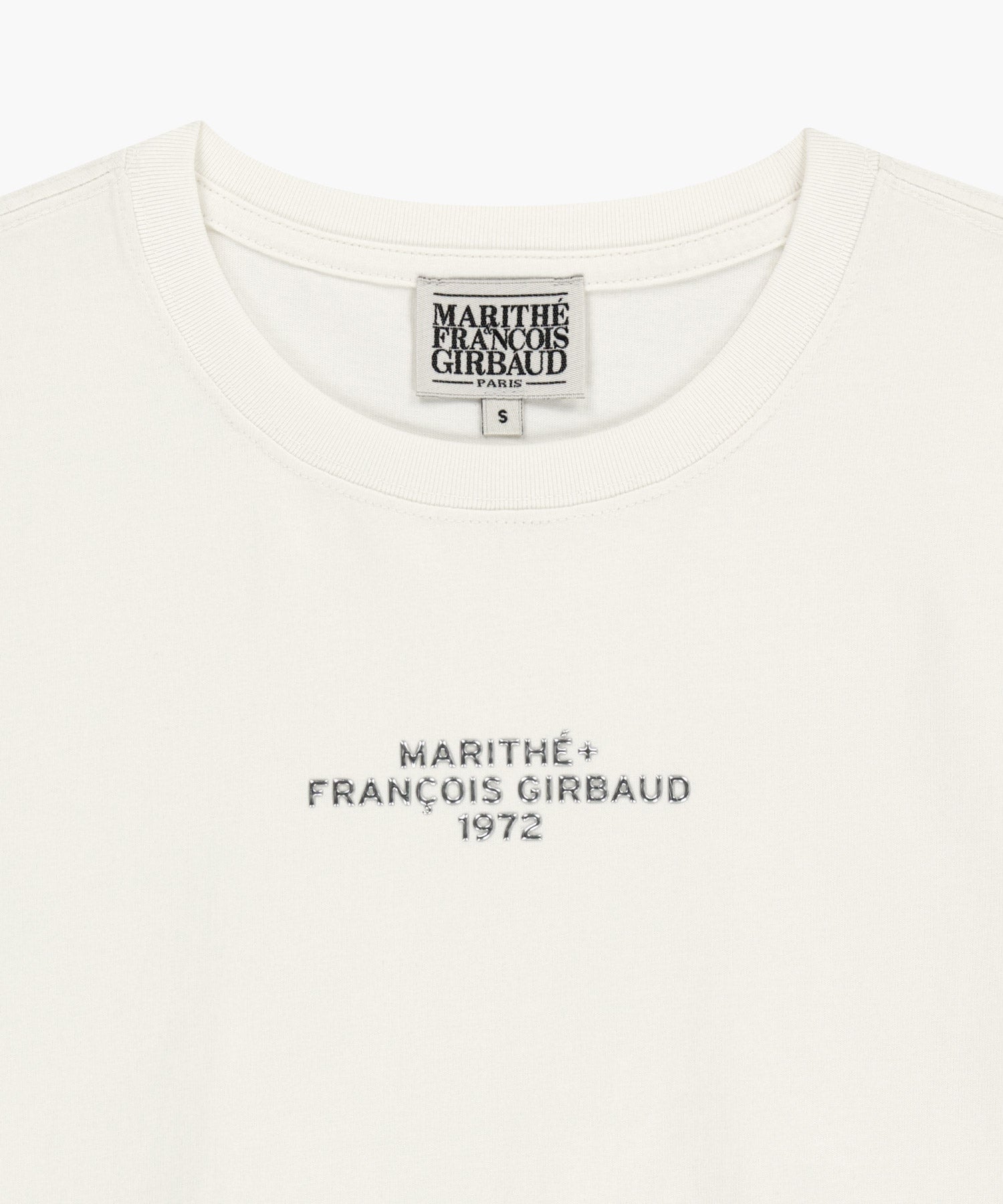 Marithe & Francois Girbaud - Silver Lettering Crop Tee (Ivory) product image 8 | TRAB K-Fashion Australia