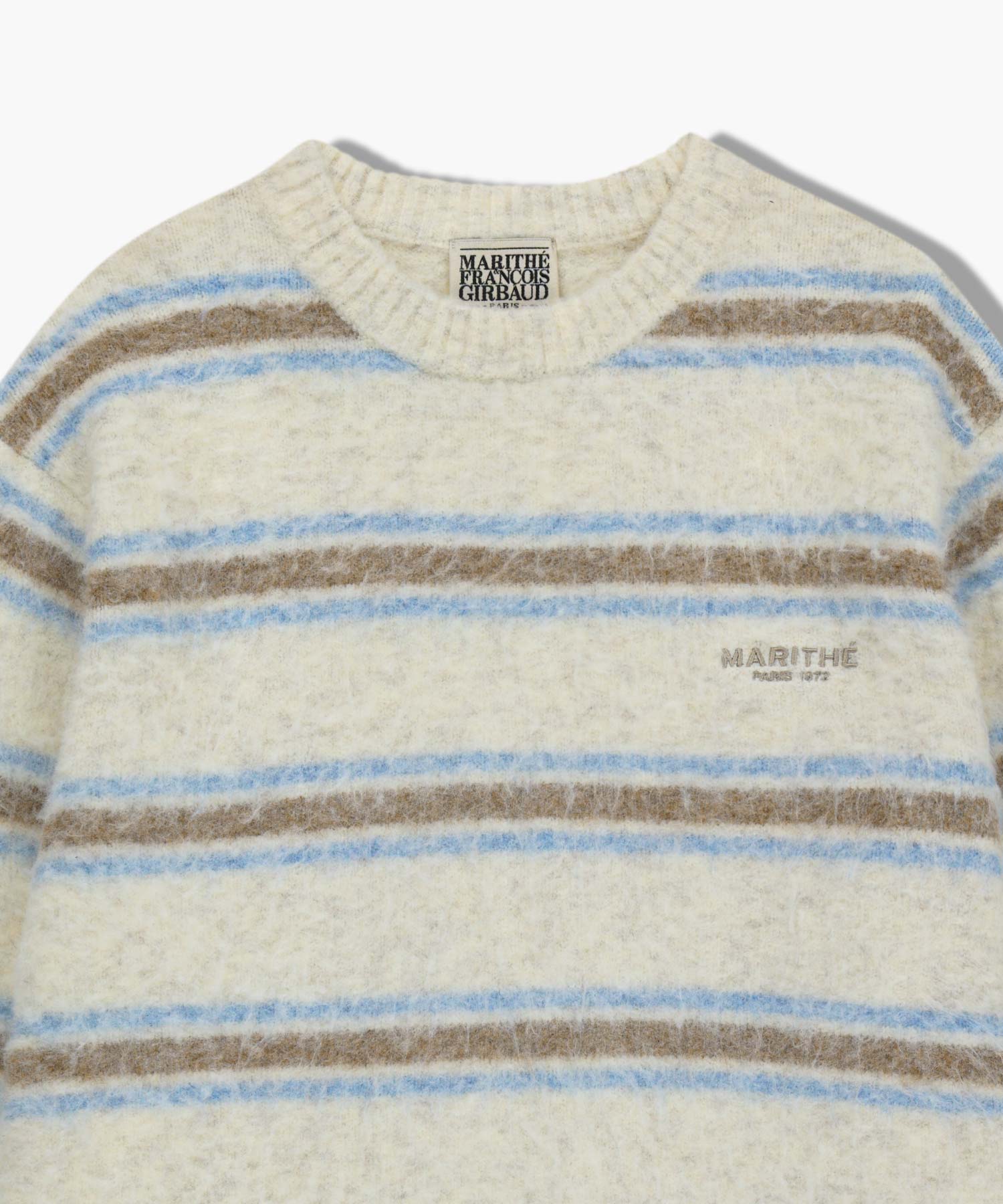 Marithe & Francois Girbaud - Multi Stripe Knit Pullover (Ivory) product image 8 | TRAB K-Fashion Australia