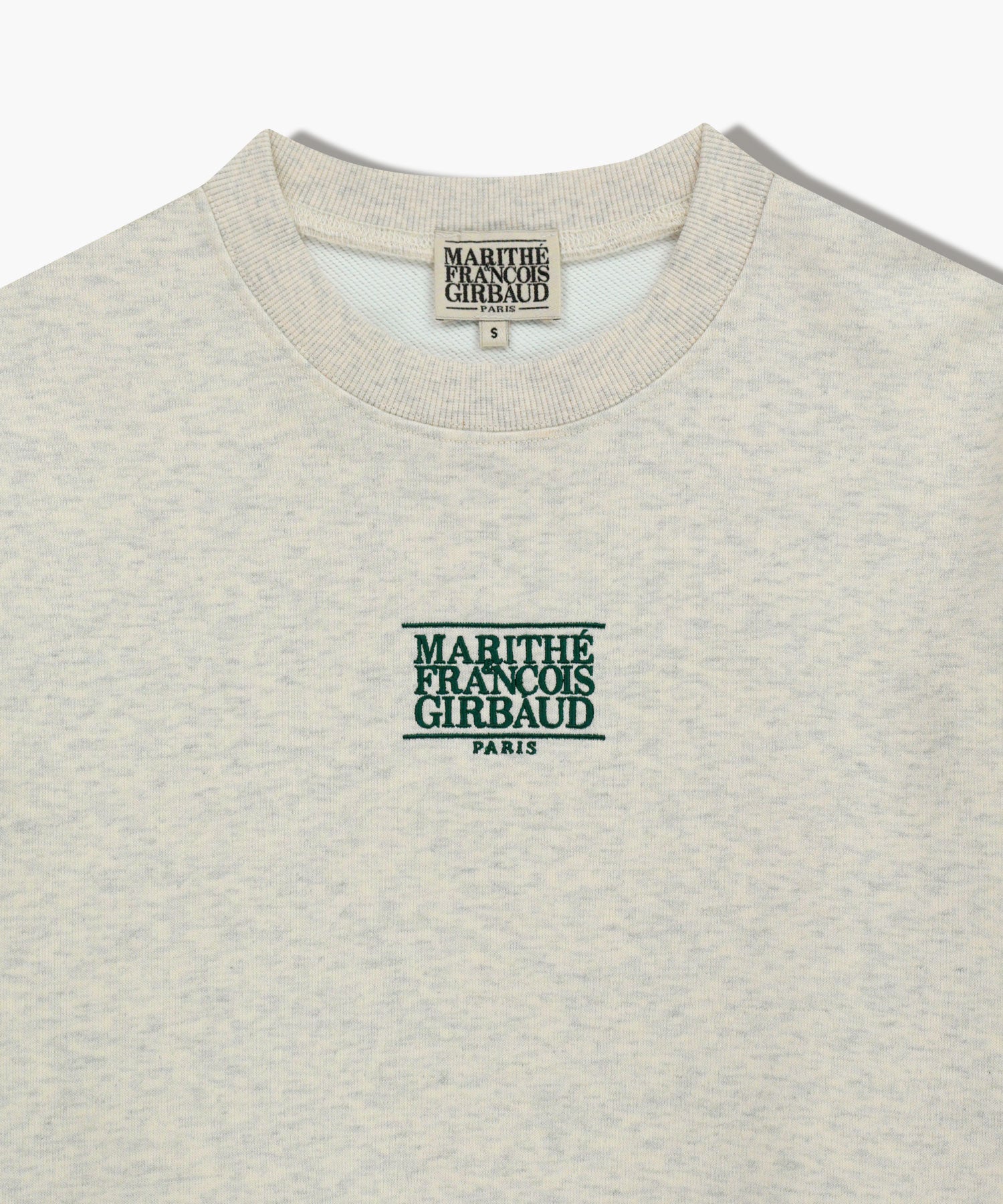 Marithe & Francois Girbaud - Small Classic Logo Crop Sweatshirt (Oatmeal) product image 8 | TRAB K-Fashion Australia