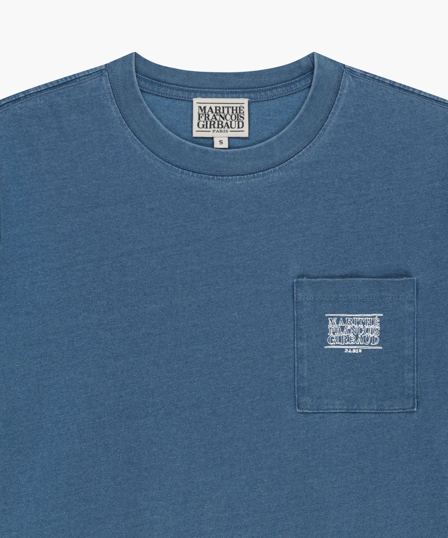 Marithe & Francois Girbaud - [Pre-order – Ships 23 Jun] Doodle Classic Logo Pocket Tee (Blue) product image 8 | TRAB K-Fashion Australia