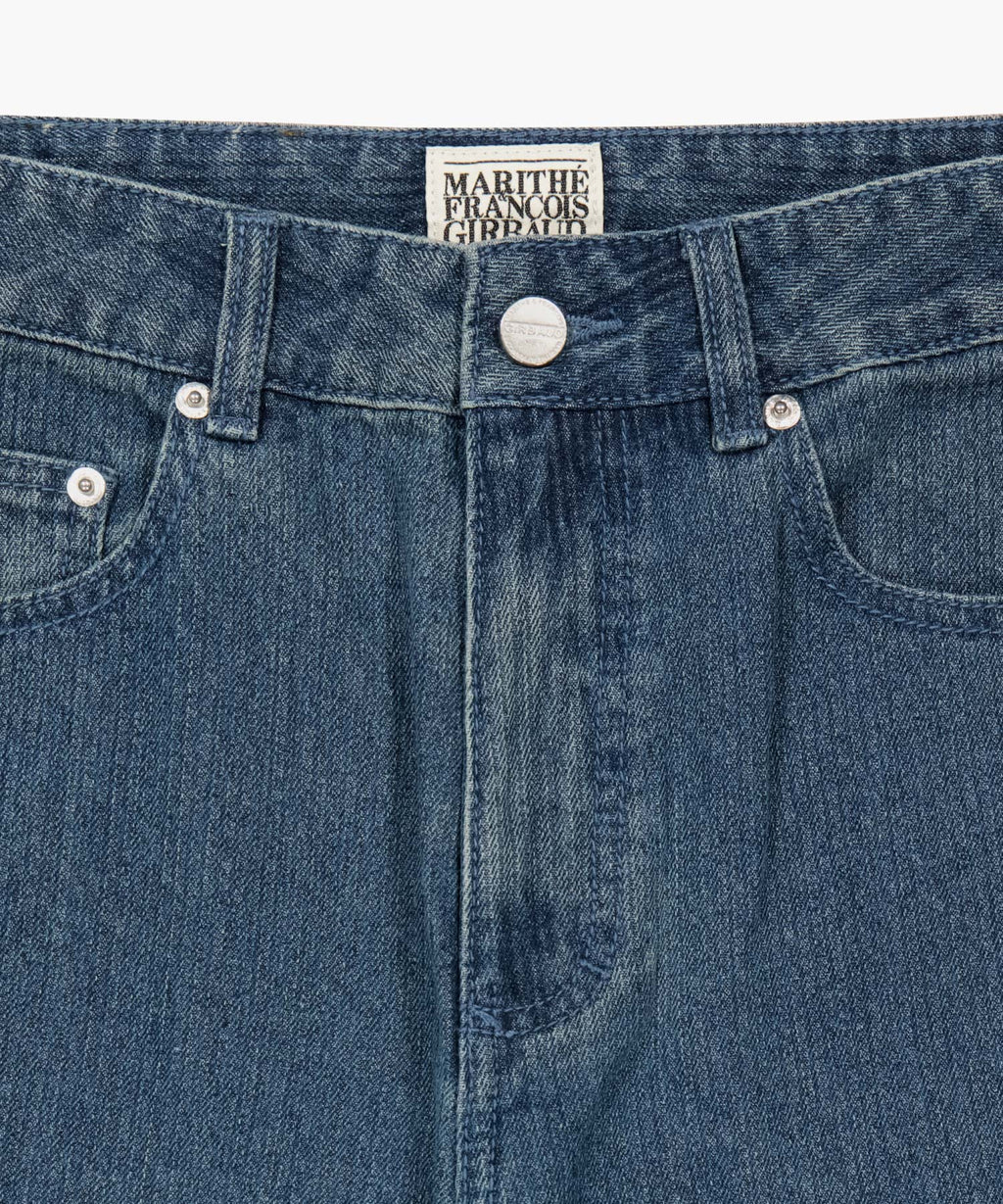 Marithe & Francois Girbaud - High Straight Stripe Denim Pants (Blue) product image 8 | TRAB K-Fashion Australia