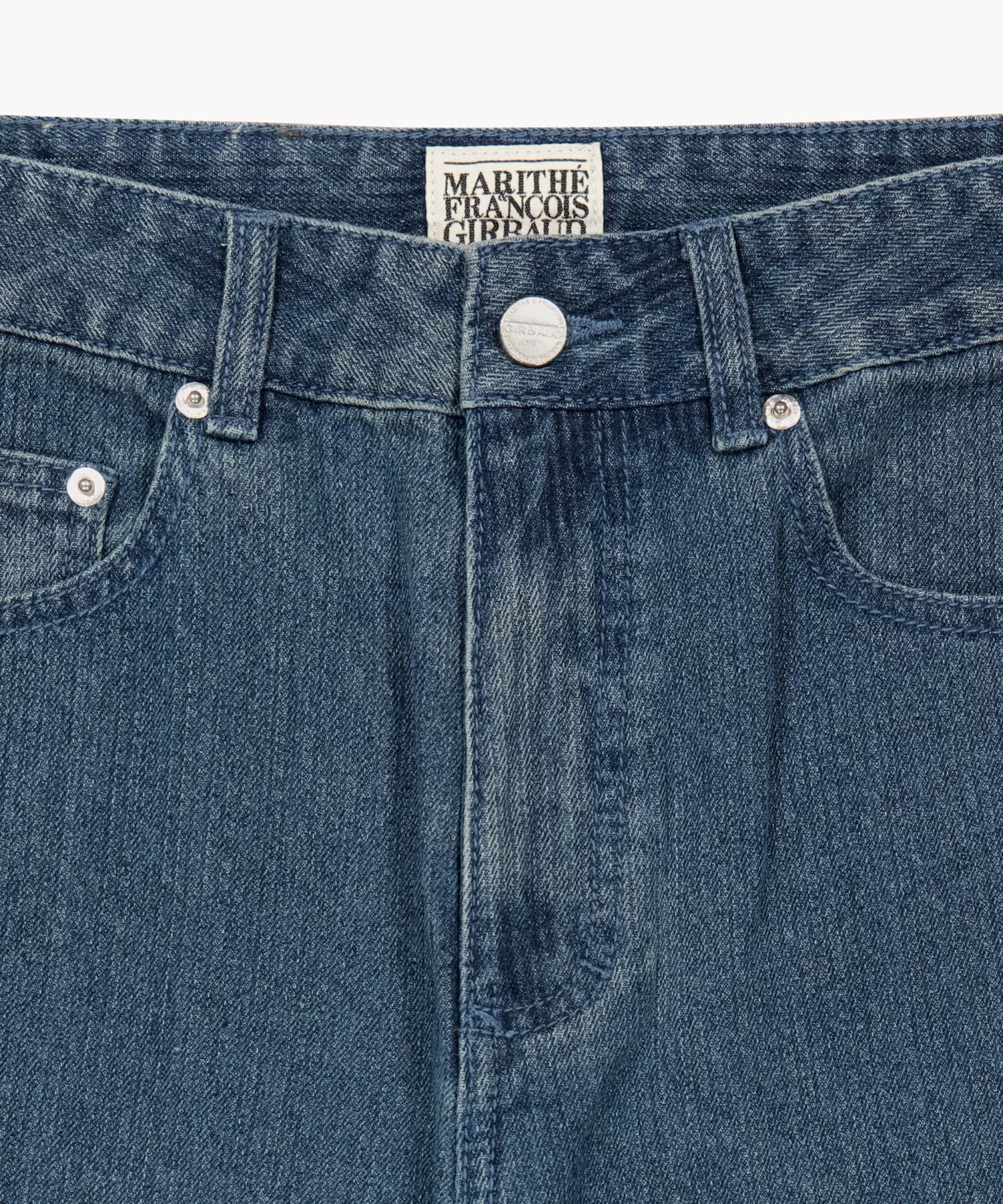 Marithe & Francois Girbaud - High Straight Stripe Denim Pants (Blue) product image 8 | TRAB K-Fashion Australia