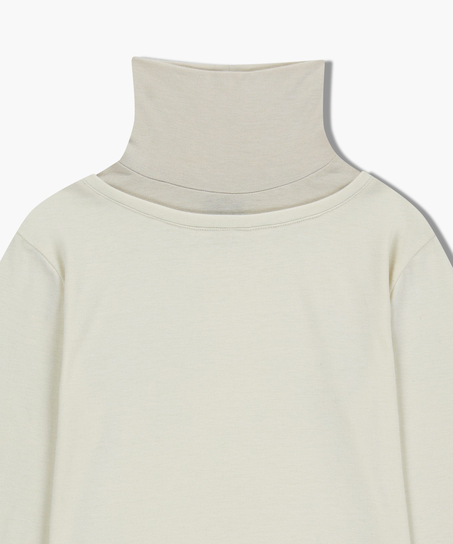 Marithe & Francois Girbaud - Layered Turtle Neck Long Sleeve (Ivory) product image 8 | TRAB K-Fashion Australia
