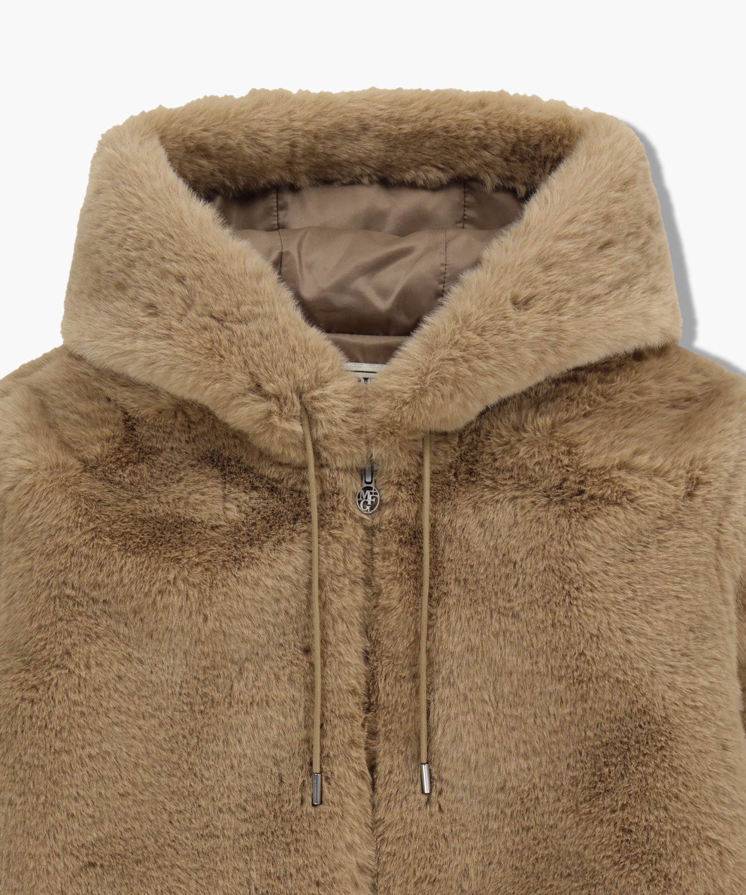 Marithe & Francois Girbaud - Hooded Faux Fur Jacket (Beige) product image 8 | TRAB K-Fashion Australia
