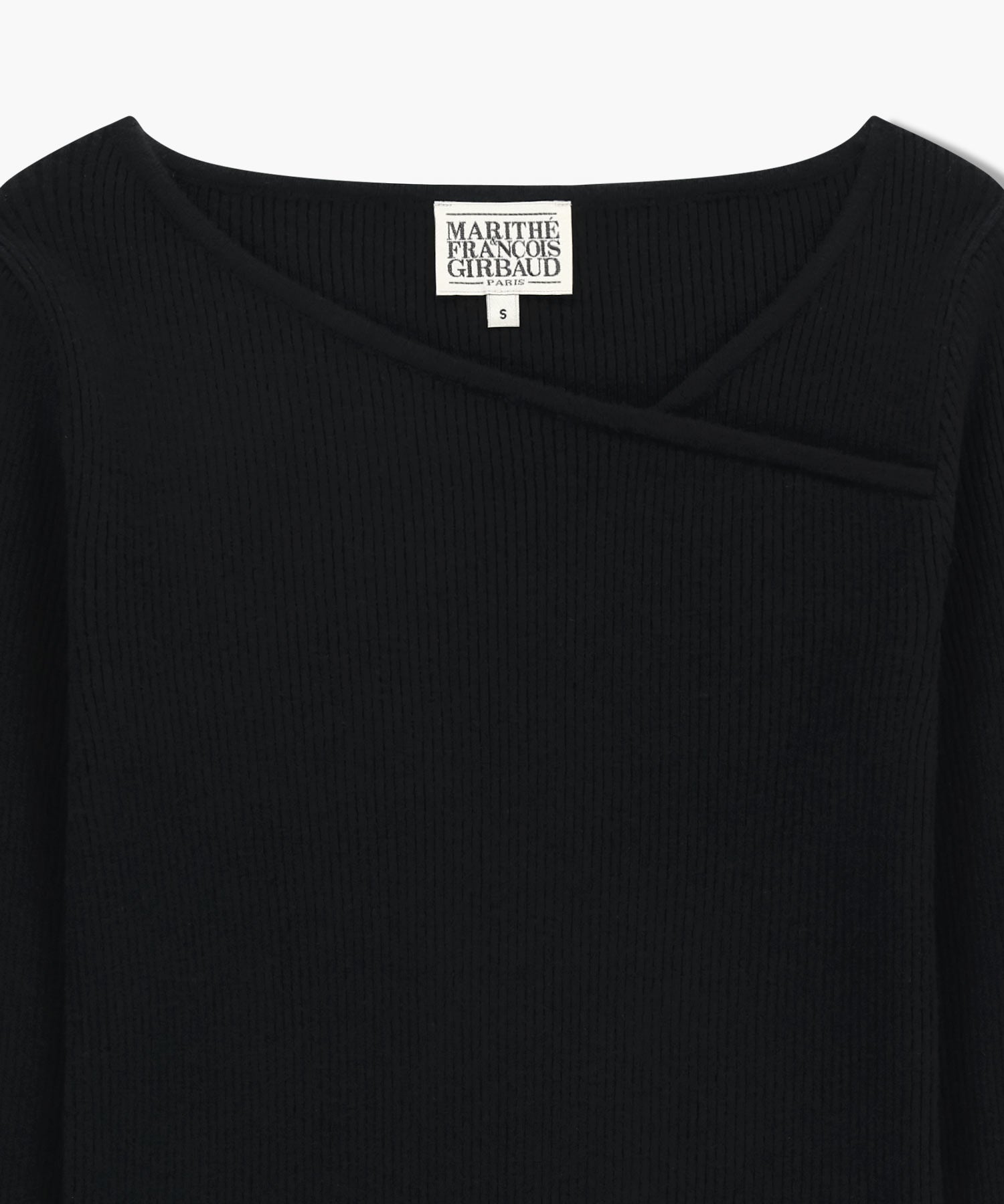 Marithe & Francois Girbaud - Circle Logo Neck Point Knit (Black) product image 8 | TRAB K-Fashion Australia