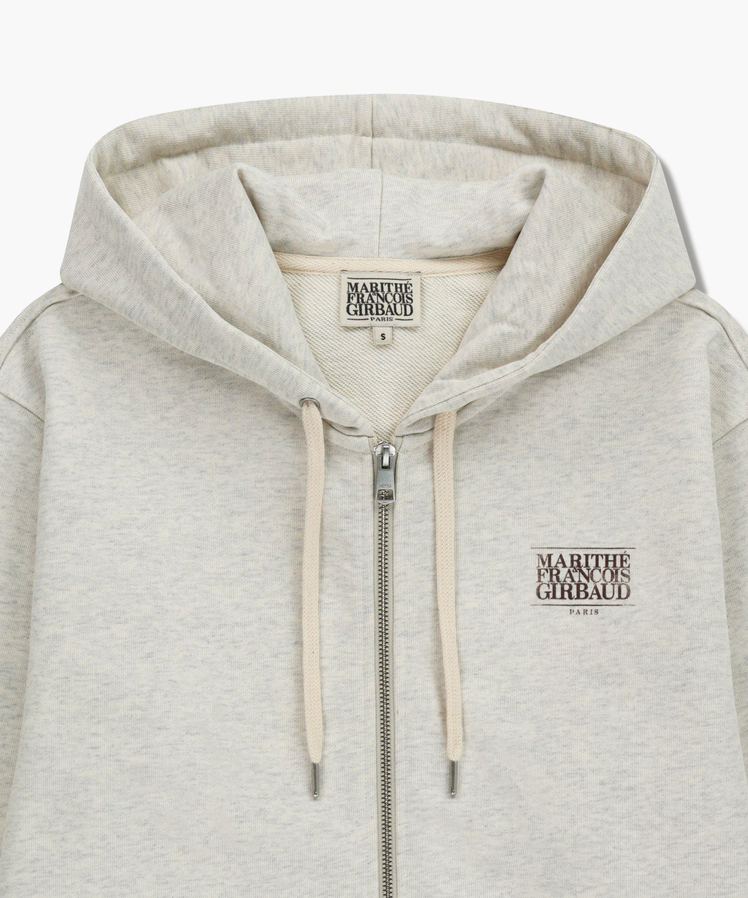 Marithe & Francois Girbaud - Classic Logo Hoodie Zipup (Oatmeal) product image 8 | TRAB K-Fashion Australia