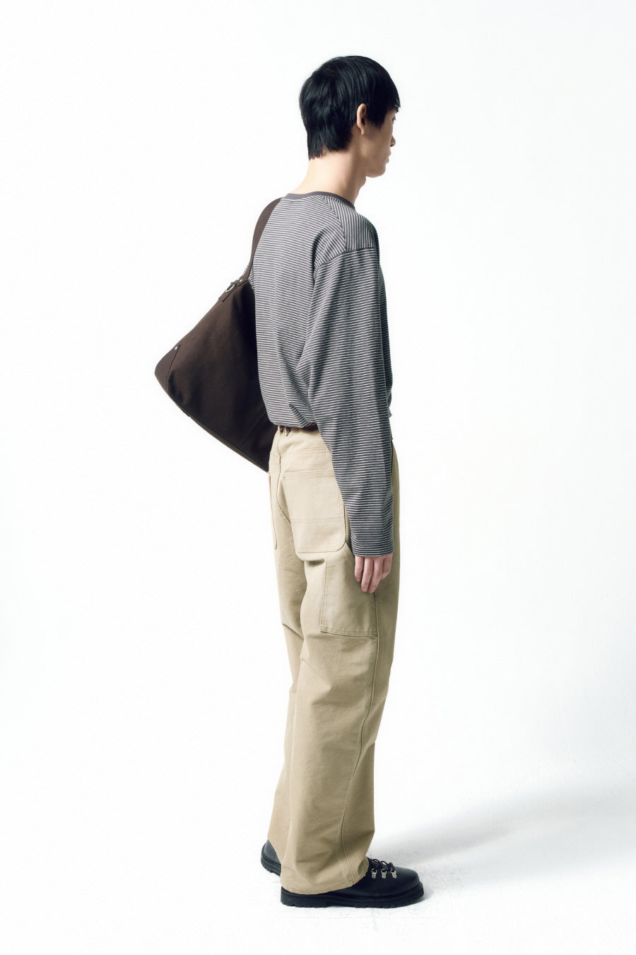 Insilence - Border Stripe Long Sleeve (Charcoal) product image 4 | TRAB K-Fashion Australia