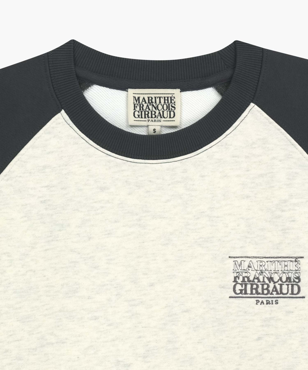 Marithe & Francois Girbaud - Small Classic Logo Color Block Sweatshirt (Charcoal) product image 8 | TRAB K-Fashion Australia