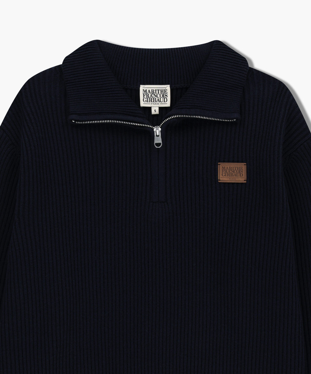 Marithe & Francois Girbaud - Half Neck Zipup Knit (Navy) product image 8 | TRAB K-Fashion Australia