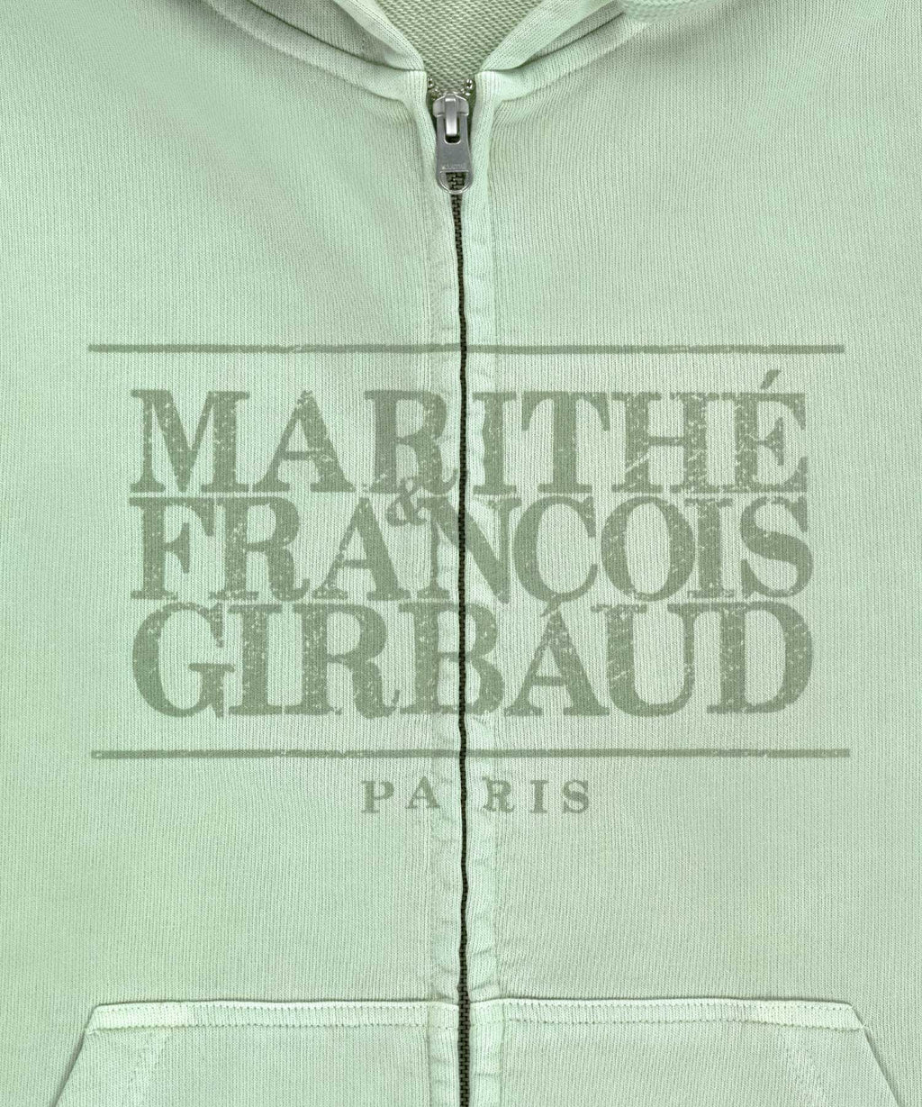 Marithe & Francois Girbaud - Classic Logo Dyeing Hoodie Zipup (Mint) product image 8 | TRAB K-Fashion Australia