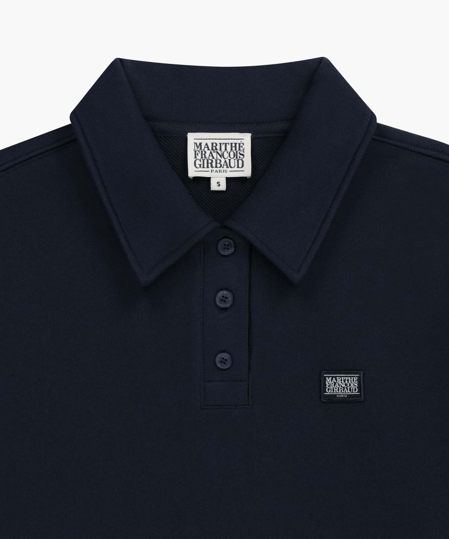 Marithe & Francois Girbaud - Classic Logo Wappen Collar Sweatshirt (Navy) product image 8 | TRAB K-Fashion Australia