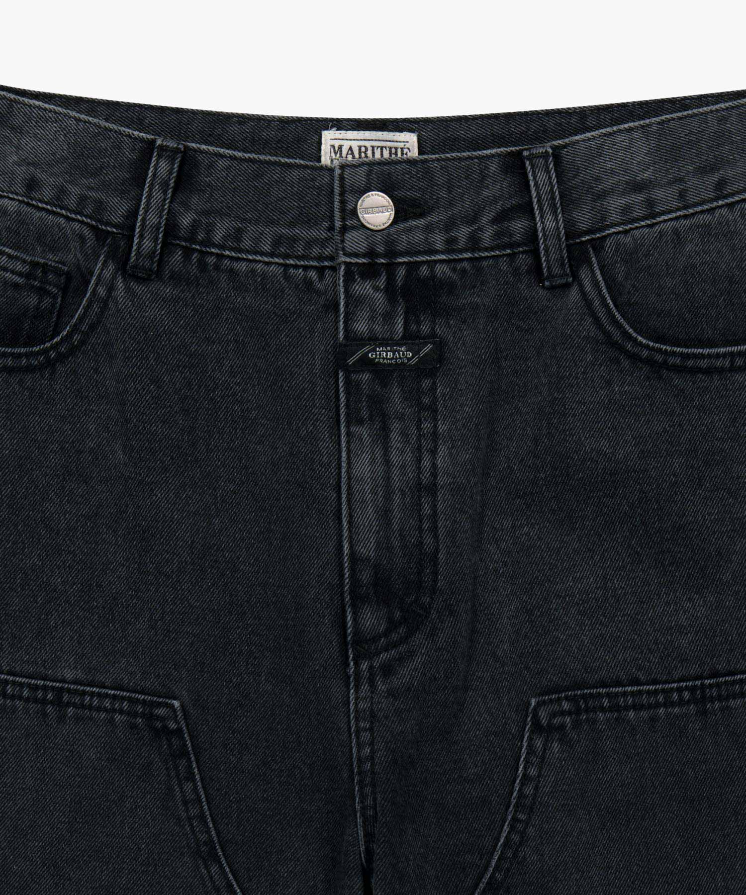 Marithe & Francois Girbaud - Double Knee Denim Pants (Black) product image 8 | TRAB K-Fashion Australia