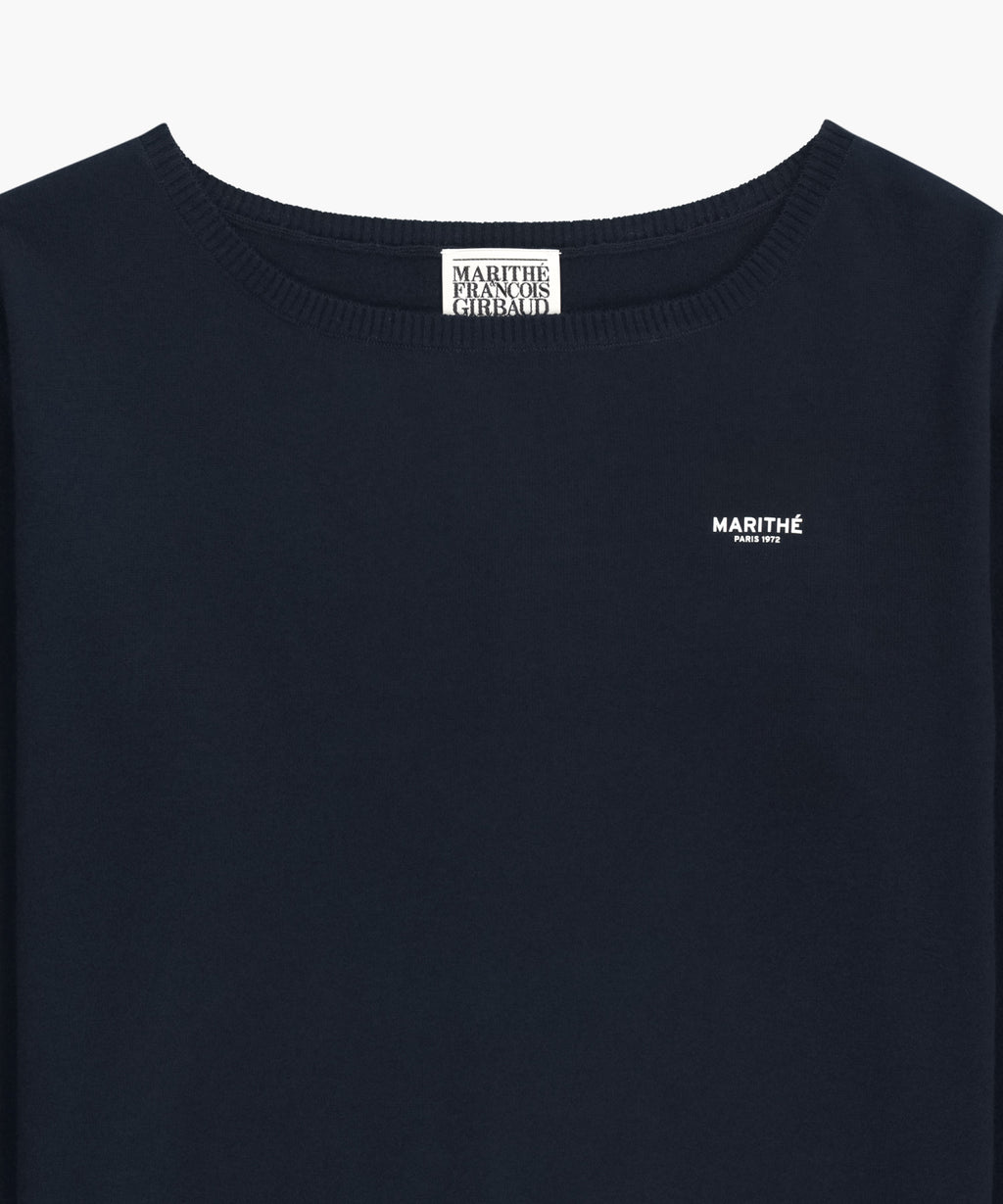Marithe & Francois Girbaud - Boat Neck Knit Pullover (Navy) product image 8 | TRAB K-Fashion Australia