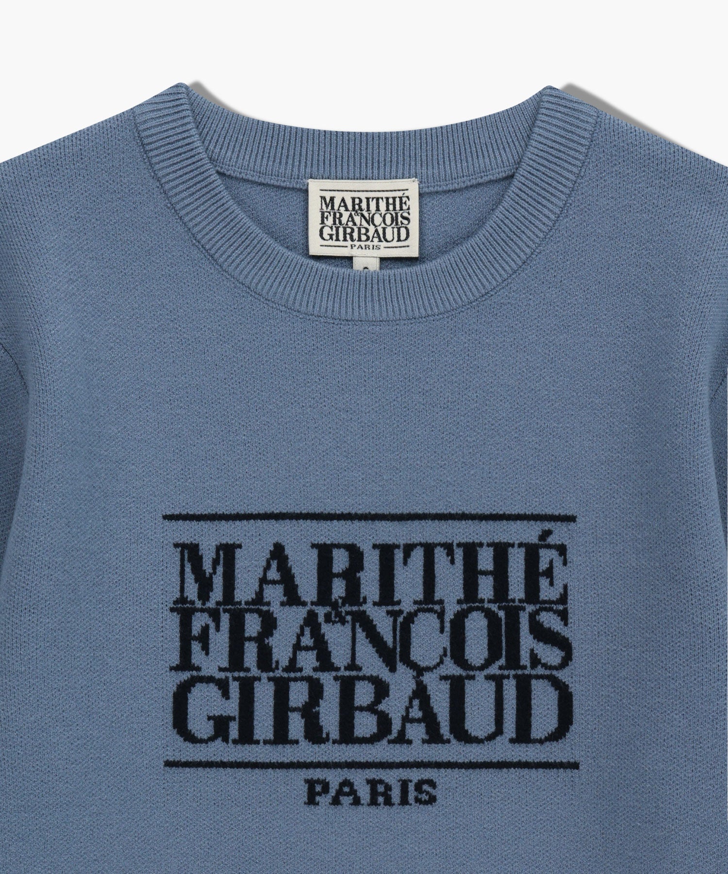 Marithe & Francois Girbaud - Classic Logo Crop Knit (Ash Blue) product image 8 | TRAB K-Fashion Australia