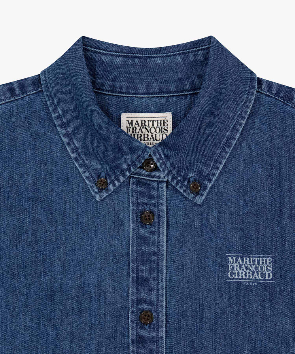 Marithe & Francois Girbaud - Crop Denim Shirt (Blue) product image 8 | TRAB K-Fashion Australia