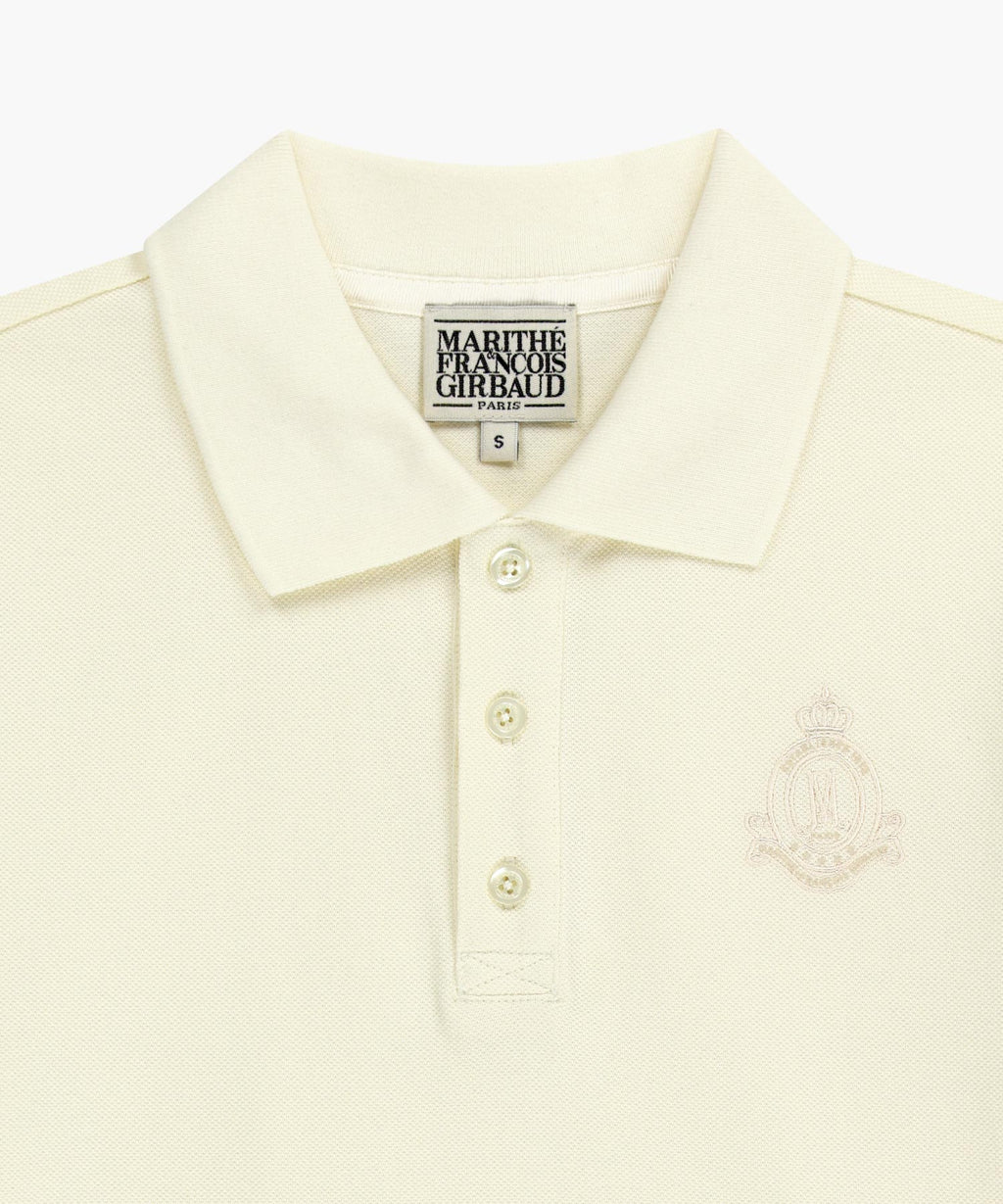 Marithe & Francois Girbaud - Emblem Pk Collar Tee (Ivory) product image 8 | TRAB K-Fashion Australia