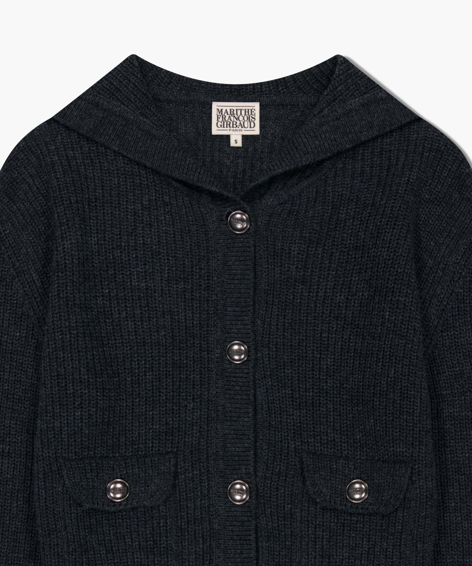 Marithe & Francois Girbaud - Sailor Rib Knit Cardigan (Dark Heather Gray) product image 8 | TRAB K-Fashion Australia