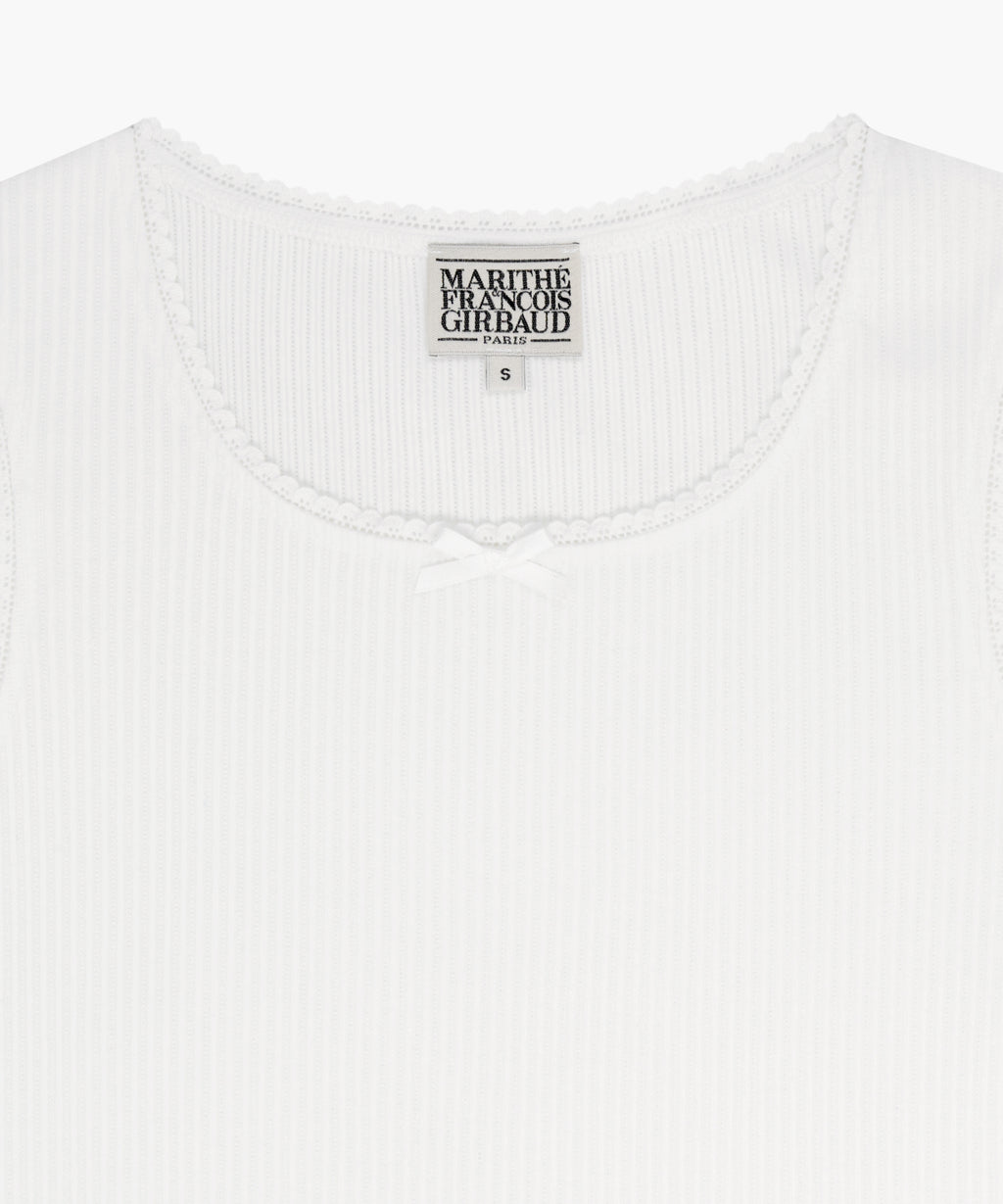 Marithe & Francois Girbaud - Lace Detail Sleeveless (White) product image 8 | TRAB K-Fashion Australia