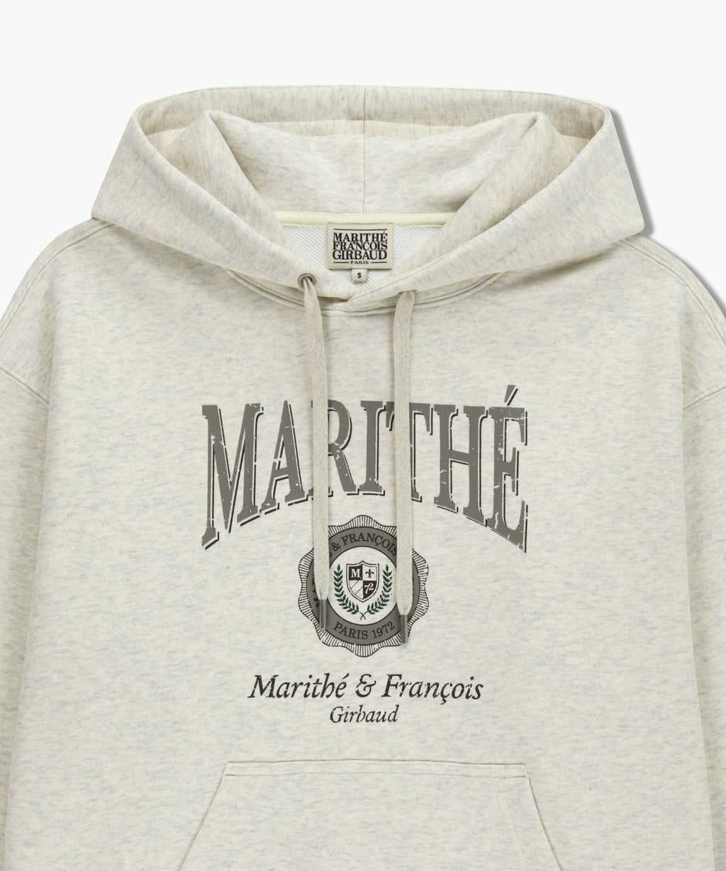 Marithe & Francois Girbaud - Crest Crack Logo Oversized Hoodie (Oatmeal) product image 8 | TRAB K-Fashion Australia