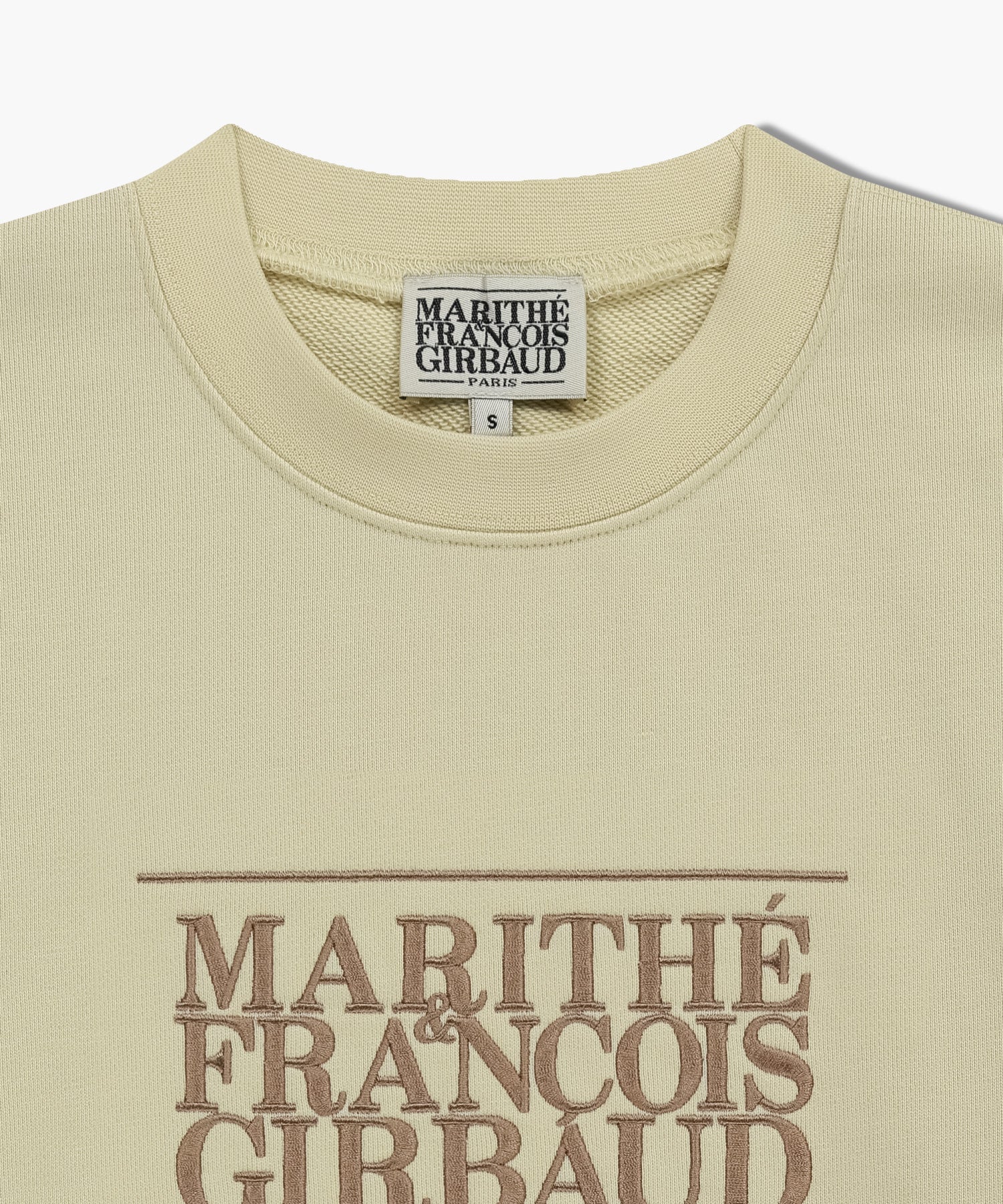 Marithe & Francois Girbaud - Classic Logo Crop Sweatshirt (Light Yellow) product image 8 | TRAB K-Fashion Australia