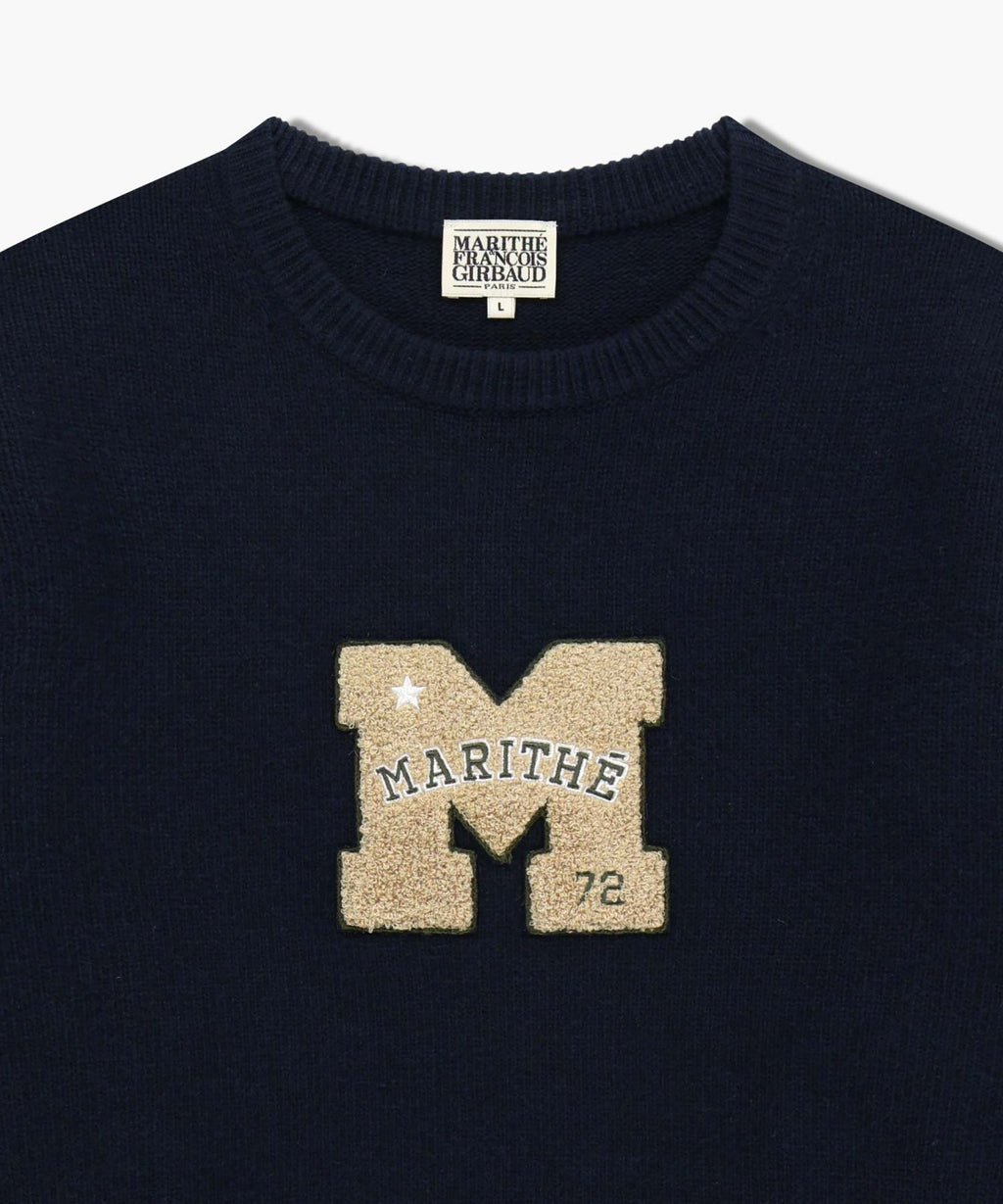 Marithe & Francois Girbaud - Applique Knit Pullover (Navy) product image 8 | TRAB K-Fashion Australia